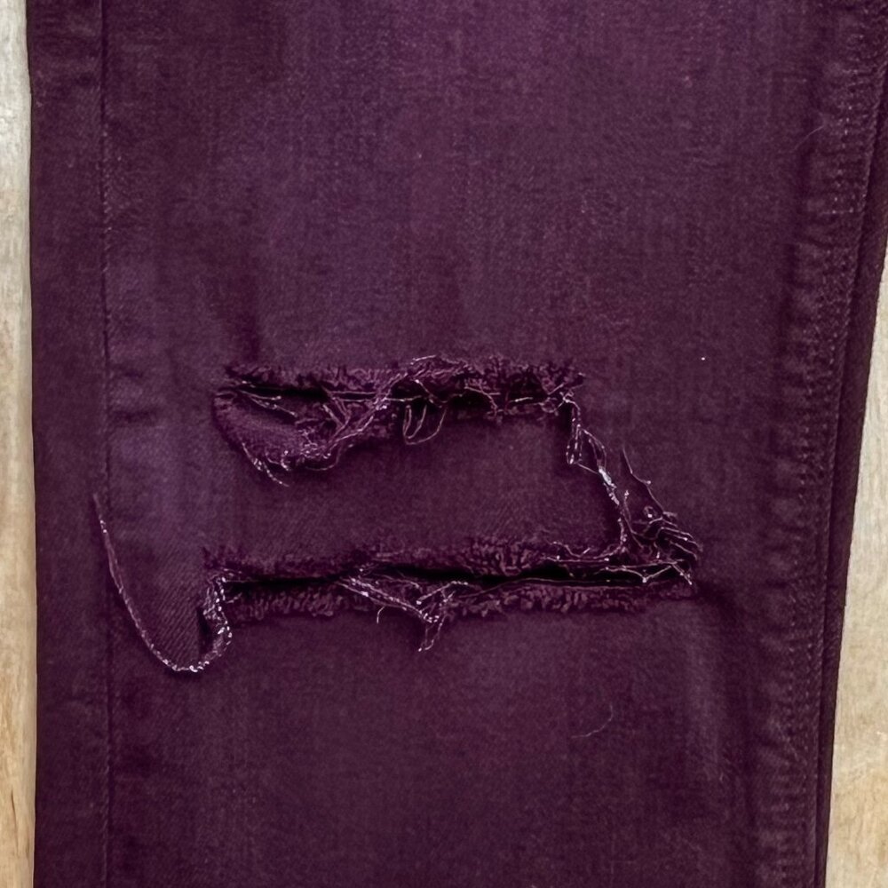 BLACK ORCHID LOS ANGELES NOAH ANKLE FRAY JEANS WOMEN’S sz 29 Burgundy STRETCH - Picture 3 of 12